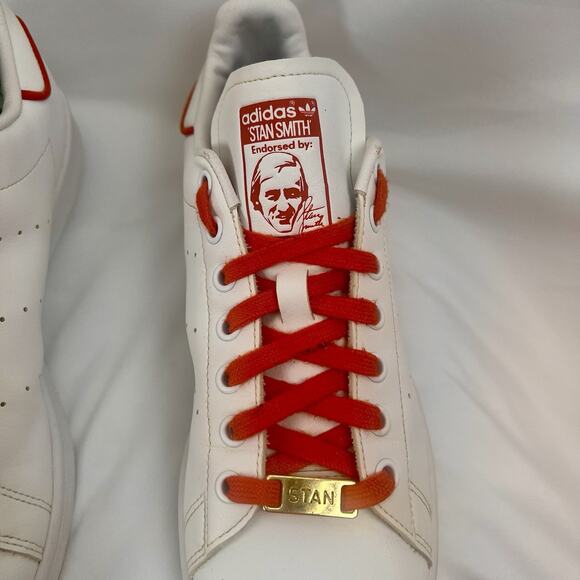 Adidas Stan Smith White Red Gold Mens Size 9 Classic Leather Sneakers Casual main image 11